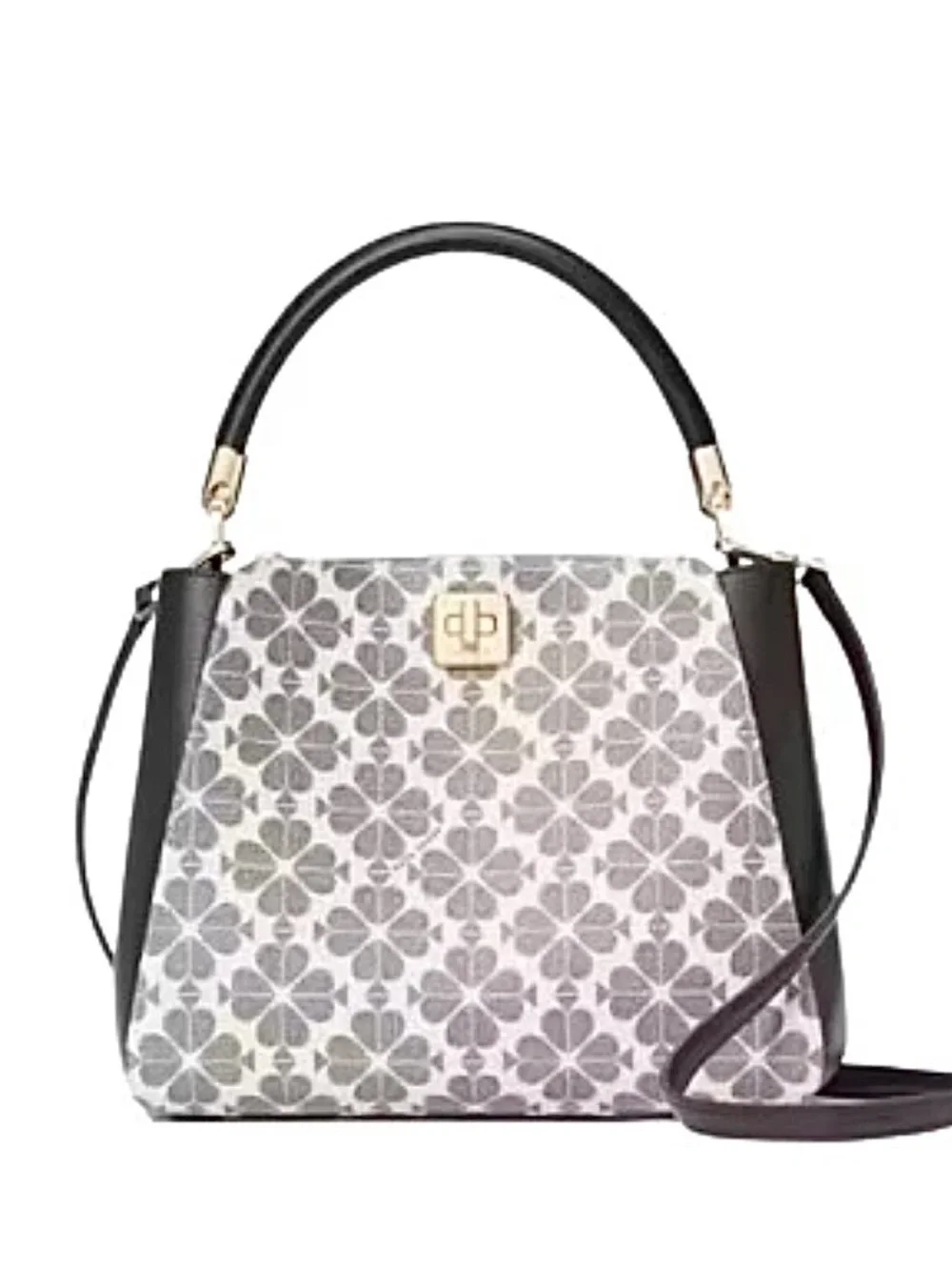 Kate Spade New York Flower Black Top-Handle Women’s Satchel with Removable Strap